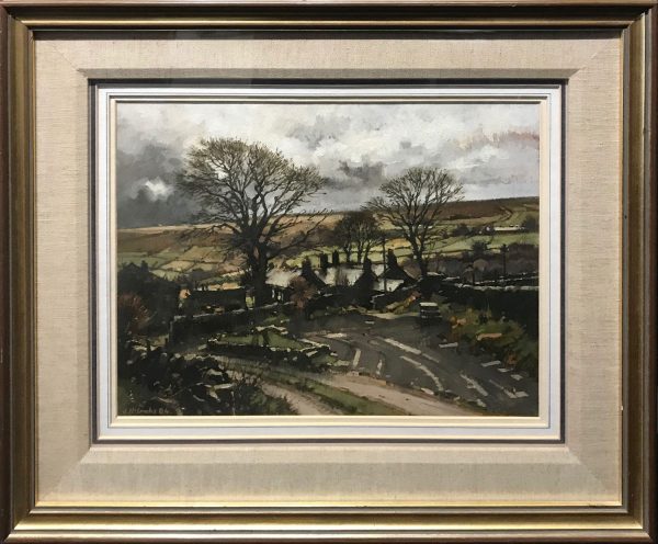 John McCombs Rooftops Hebden Bridge Original Painting for sale