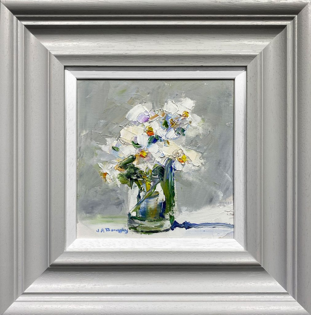 Judith Donaghy White Flowers Original Painting for sale