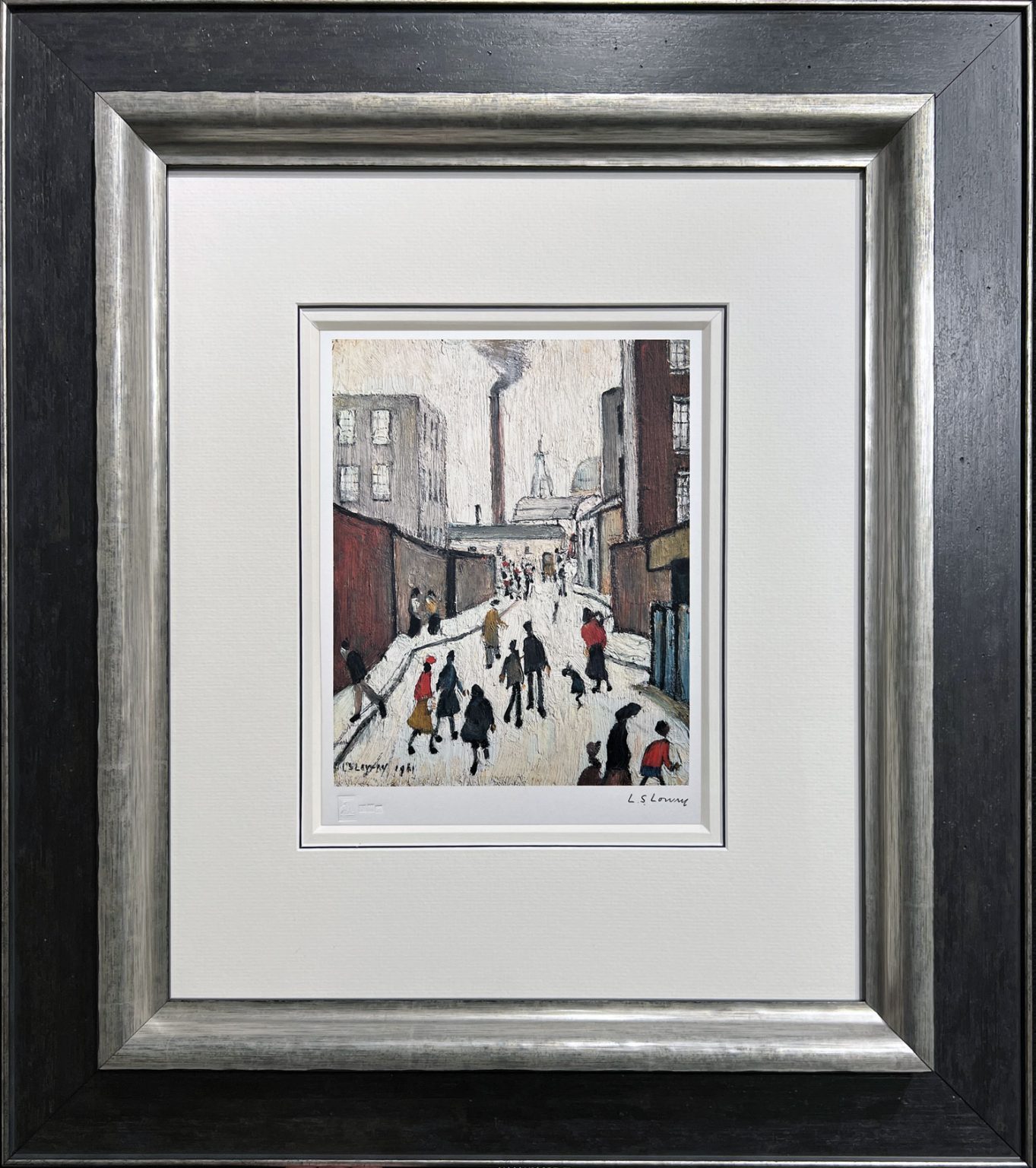 L S Lowry – Street Scene – Signed Limited Edition Print