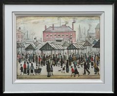 L S Lowry – Market Scene in a Northern Town